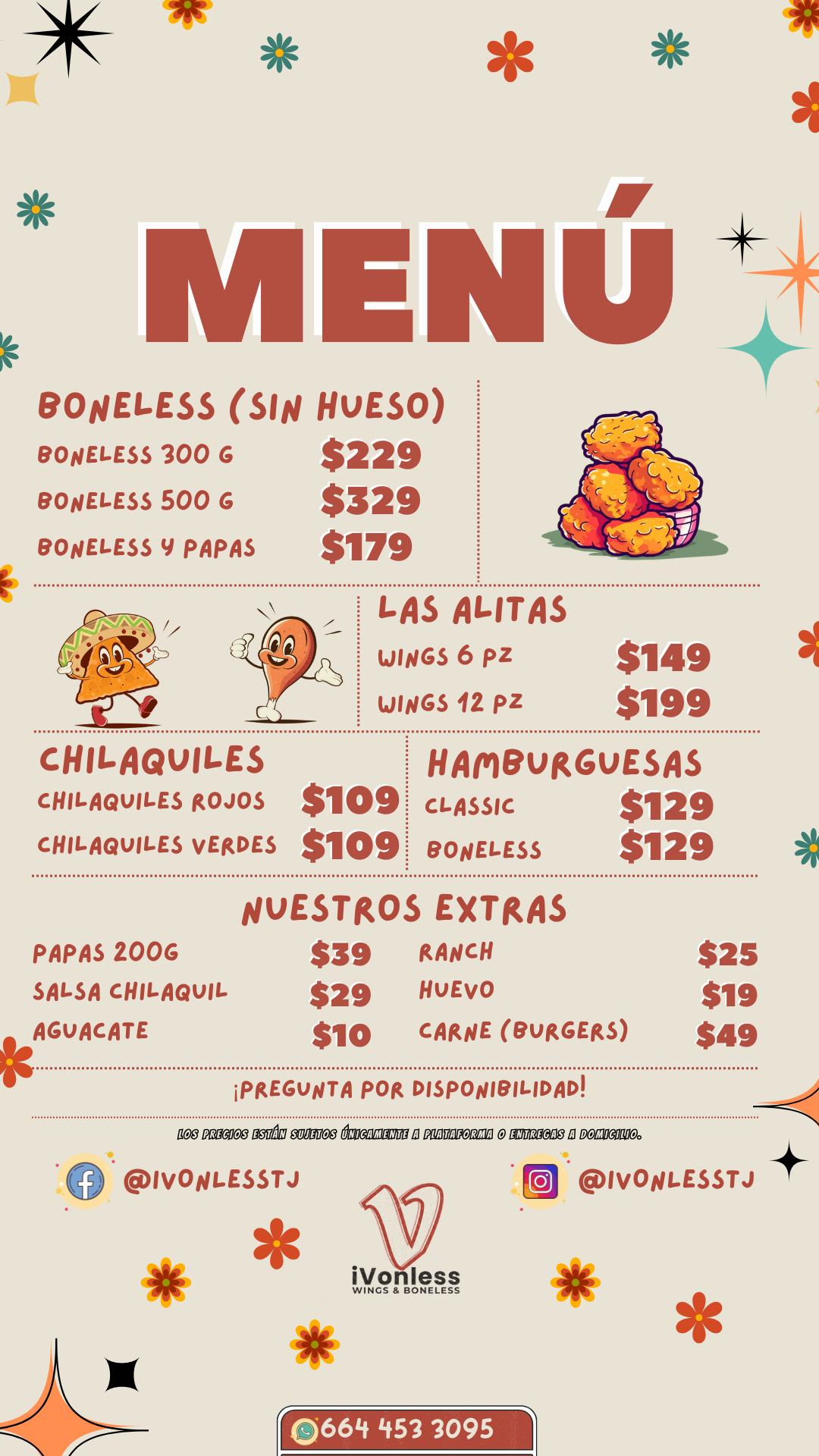 Menú de iVonless