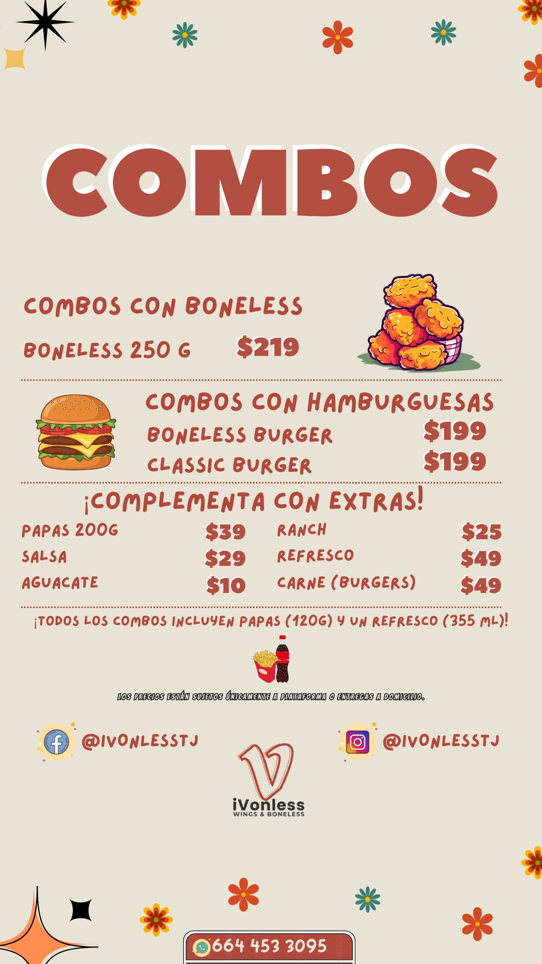 Menú de iVonless